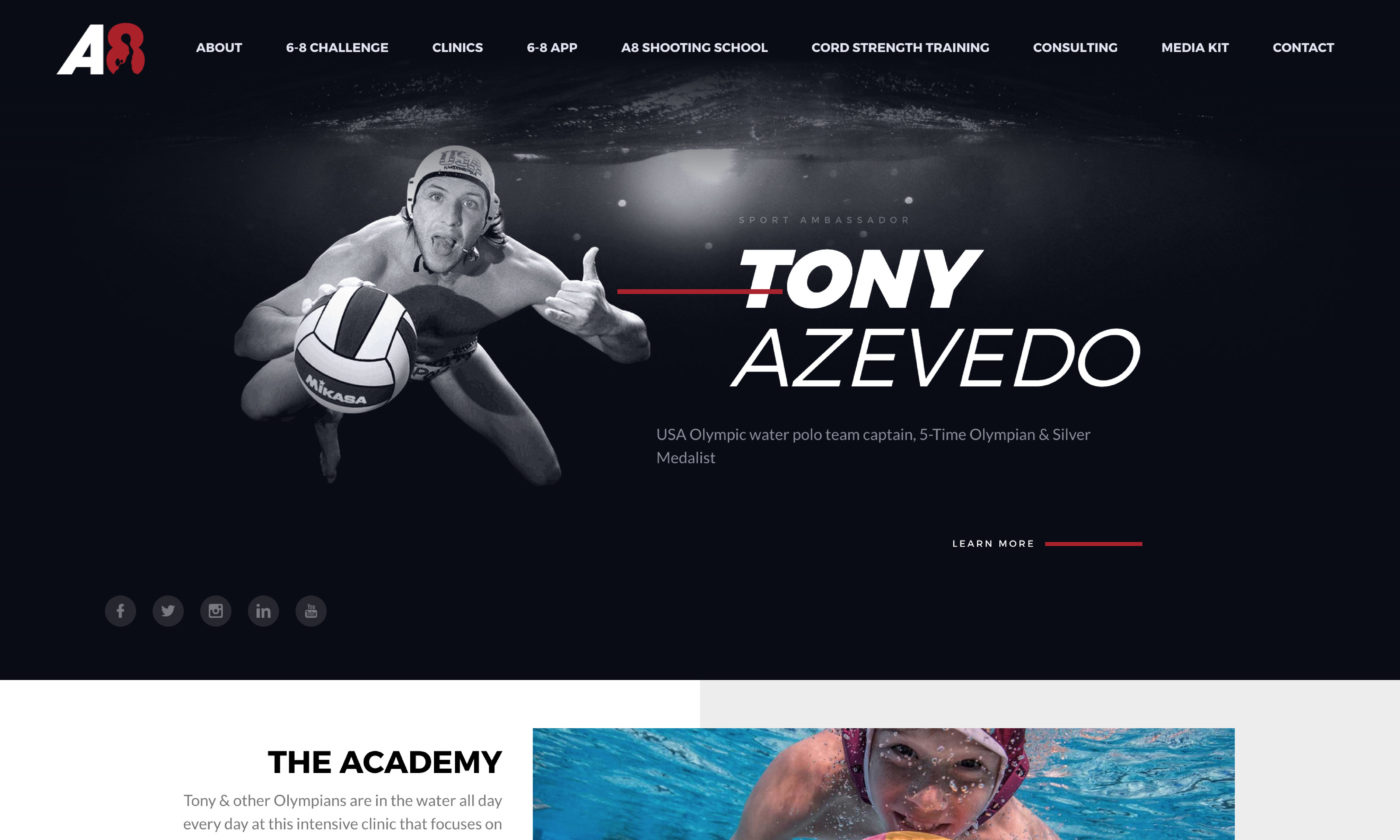 Tony Azevedo Website Screenshot