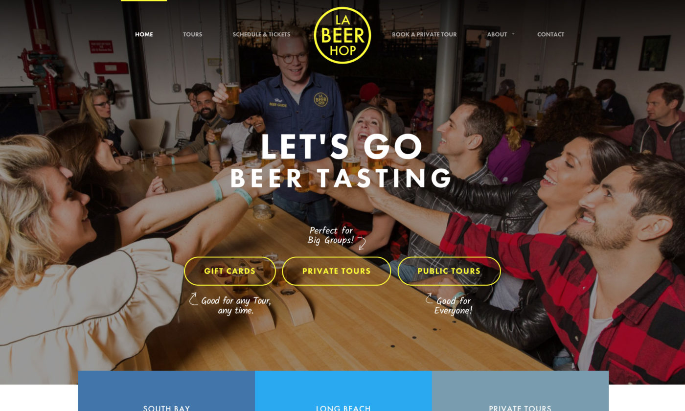 LA Beer Hop Website Screenshot