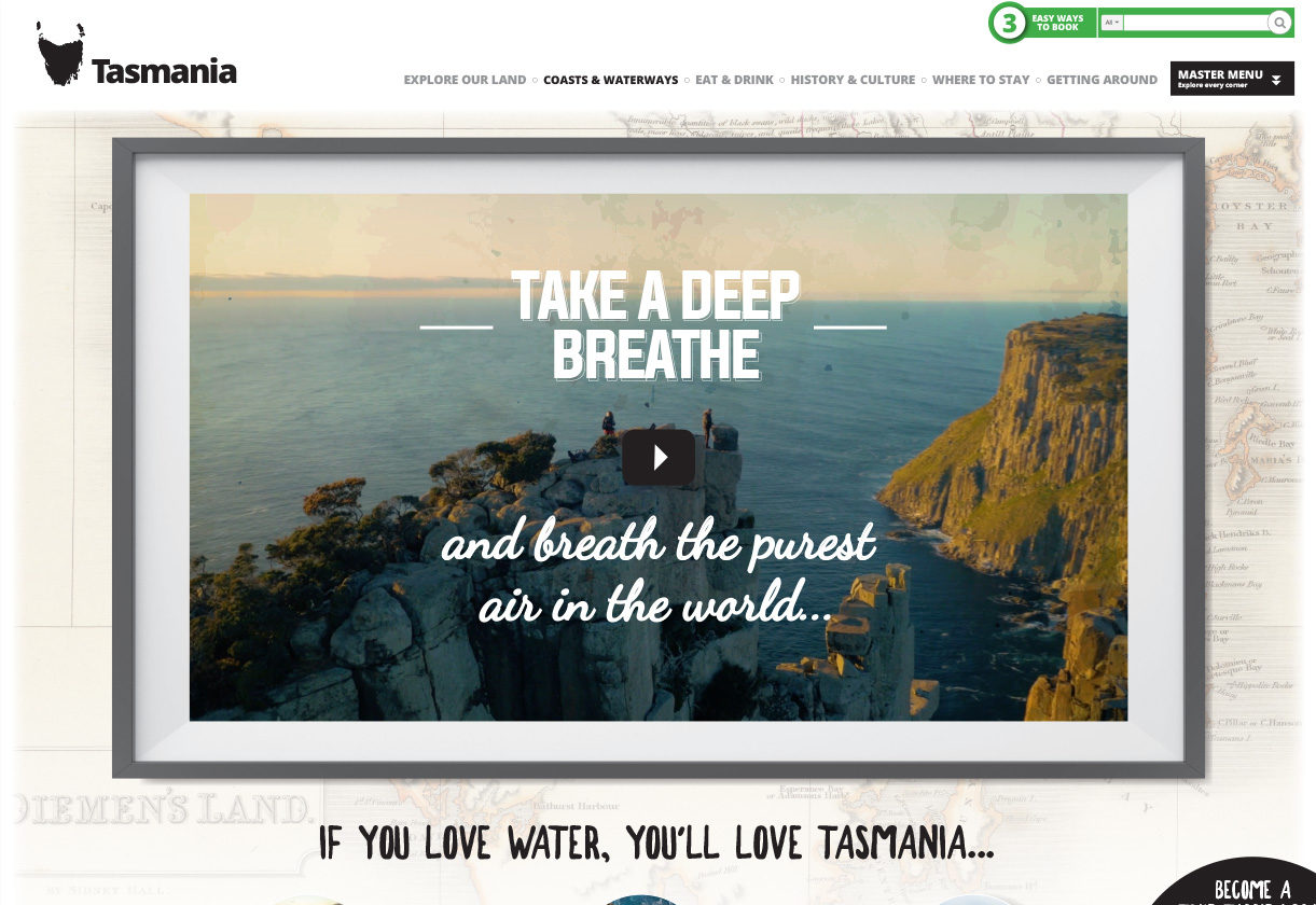 Tasmania Website Screenshot