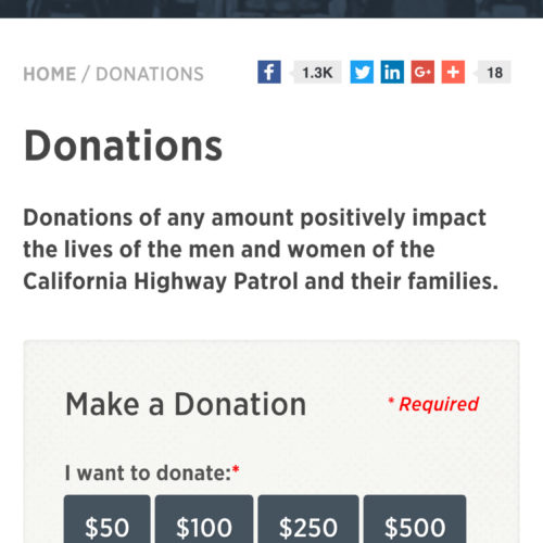 CHP 11-99 Foundation Mobile Website Screenshot