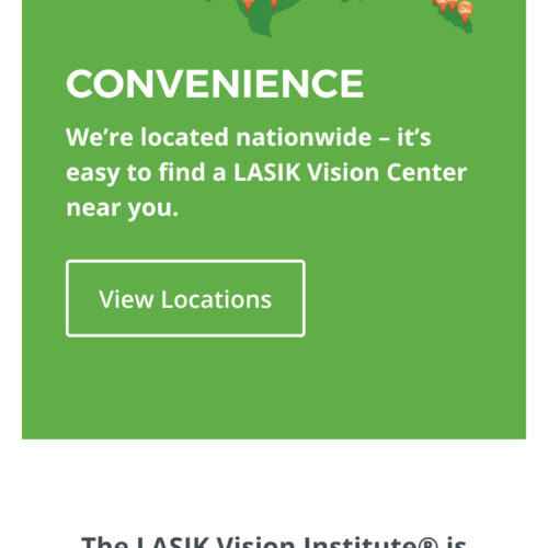 The LASIK Vision Institute Mobile Website Screenshot
