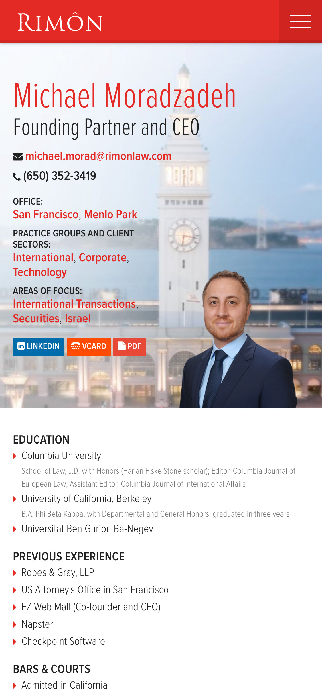 Rimon website design development branding meta interactive