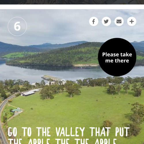 Tasmania Mobile Website Screenshot